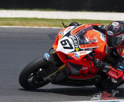 Bryan Staring followed close behind Wayne Maxwell as the pair of Ducatis trumped the timesheets.