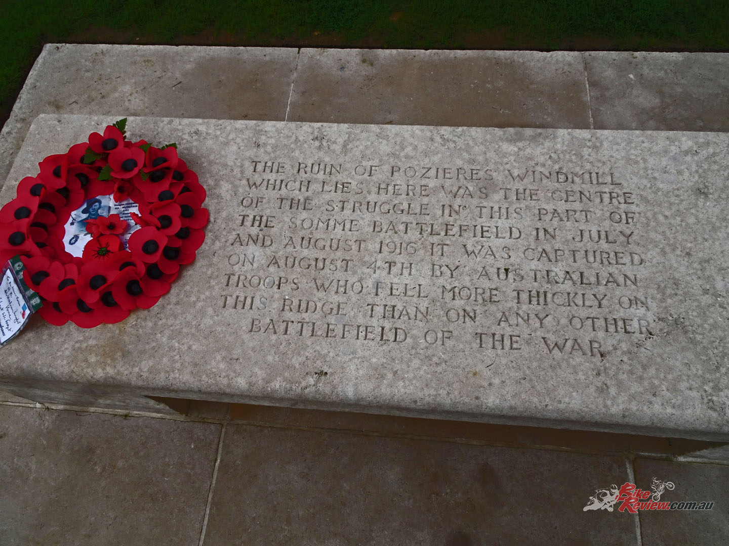 A dedication to the Australian troops who fought and fell by the Pozieres windmill ridge.