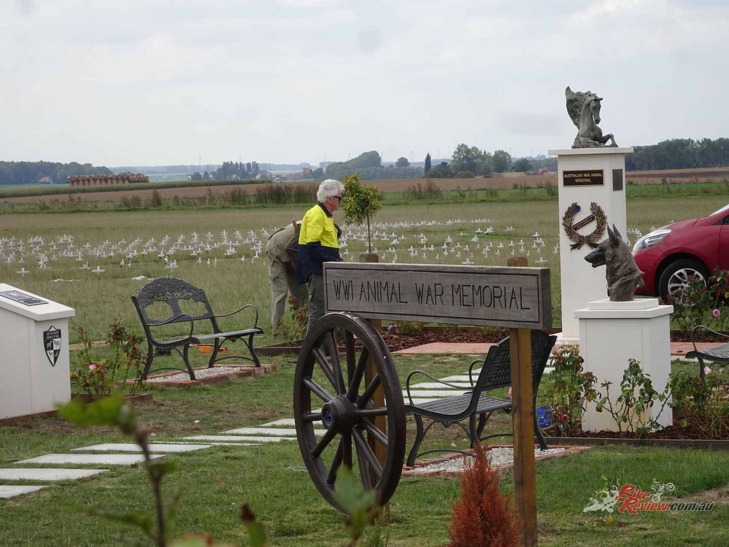 The Pozieres War Animal Memorial is maintained carefully by locals.