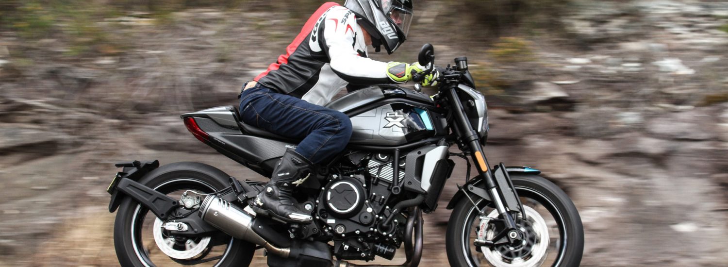 "Sliding one’s derriere across the seat a little and placing more weight on the inside ‘peg in the bends produces a good feeling in the way the bike tracks."