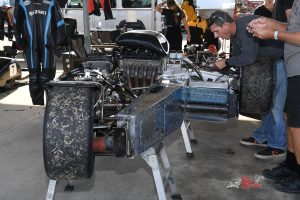 Phillip Underwood and Tristan Vercoe (Suzuki LCR 1000) laid down a hot time to take pole position for the Sidecars ahead of Jamie and Shelby Turner (Suzuki LCR 1000)