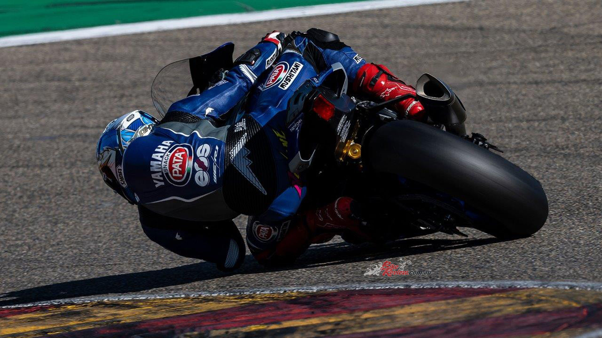 Yamaha test mechanical components and chase acceleration improvements at the Aragon test.