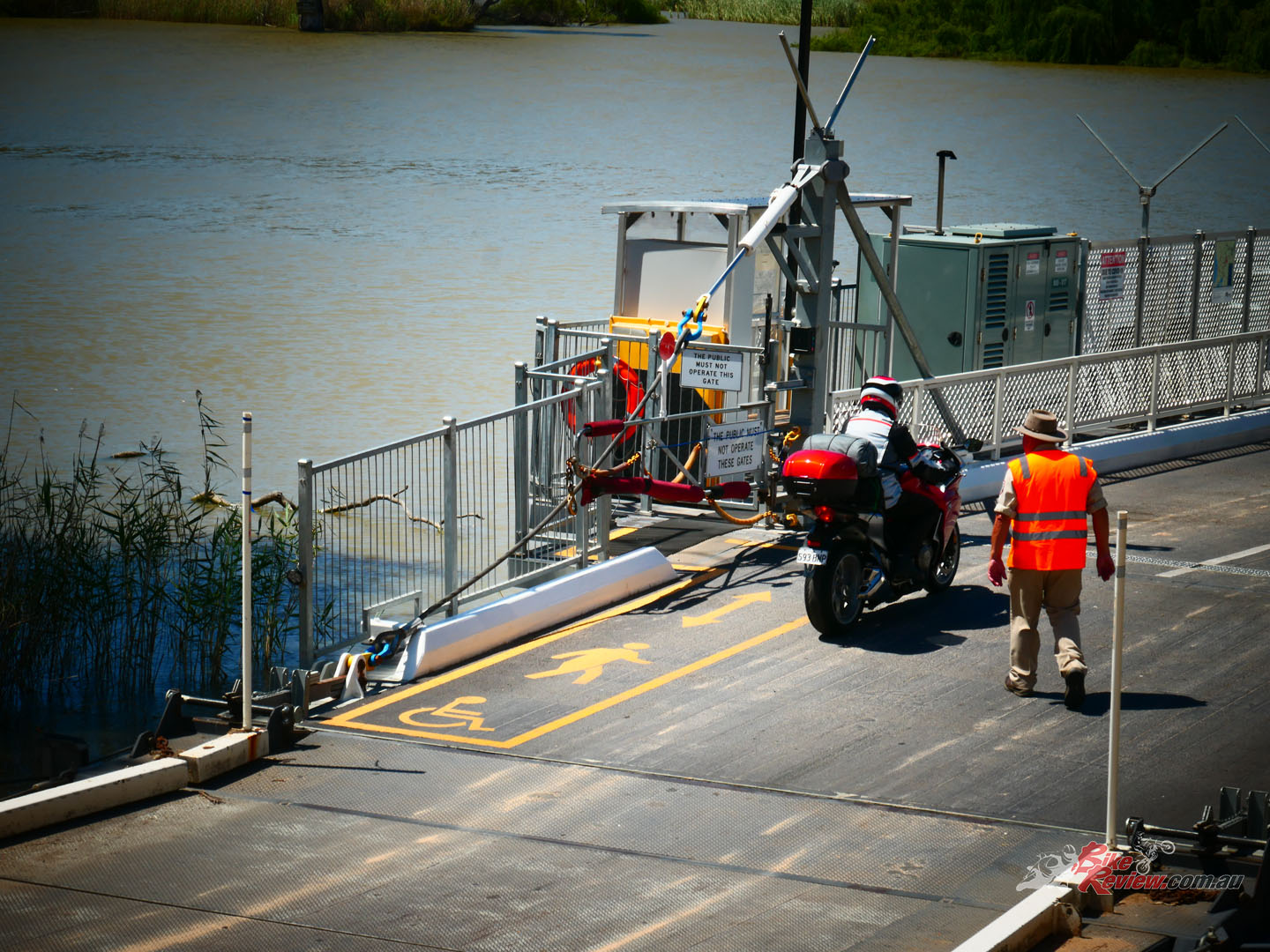 Unlike a lot of older ferries, ours do not require you to ride over a lot of slippery steel decking.