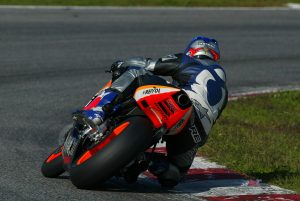 Soon it came time to really wind the throttle on, seeing what an early 2000s MotoGP machine is really like.
