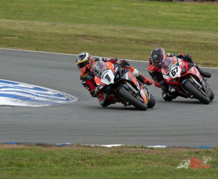 As they say, once the flag drops, the BS stops and it was Wayne Maxwell who took the lead into turn one, showing the Yamaha Racing Team pair of Jones and Halliday the way around the 2.2km Wakefield Park Raceway.