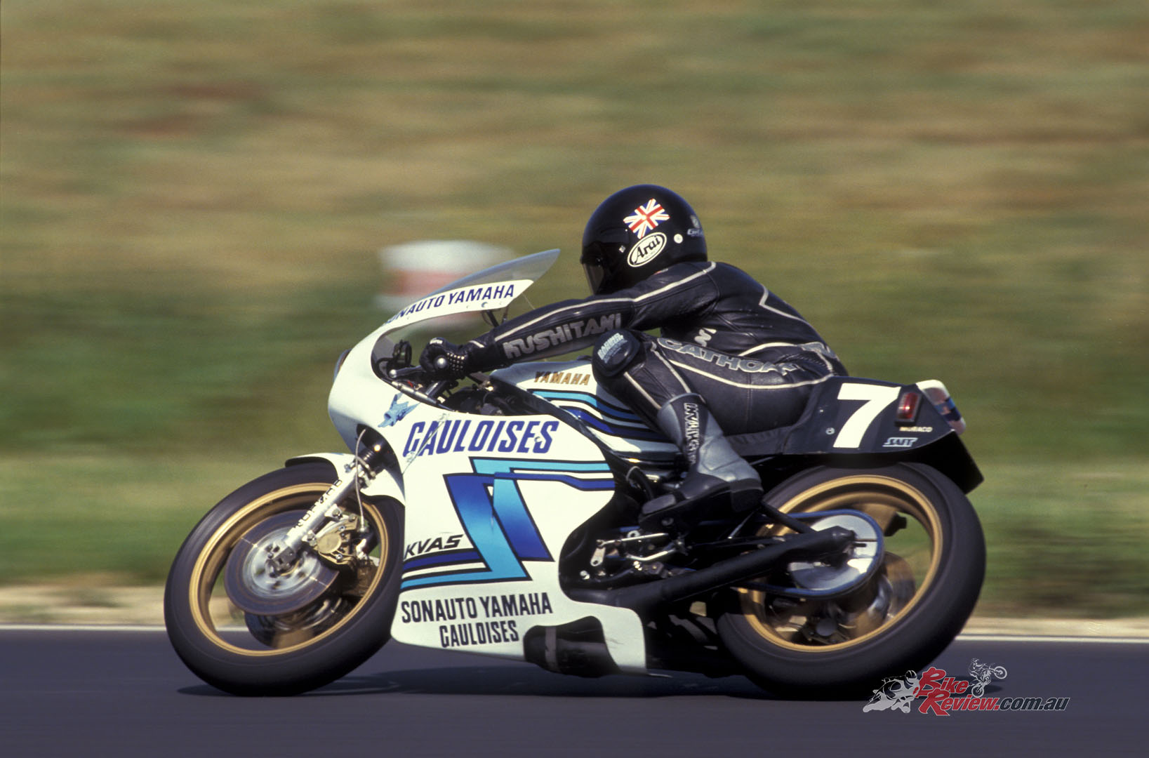 "Compared to a modern road racer or almost any sporting street bike, the rear ride height of the Yamaha was very low, with limited suspension travel and a hard, unprogressive response."