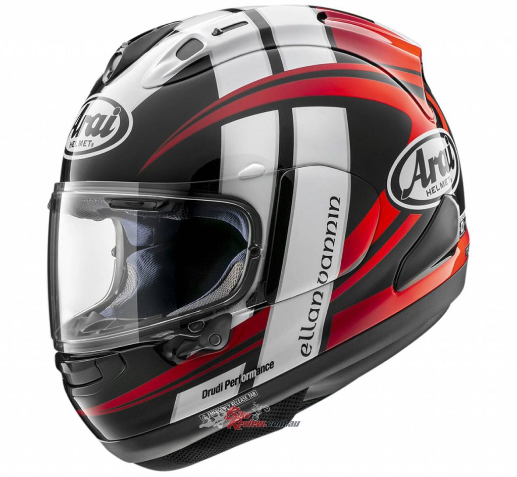 The 2022 Limited Edition RX-7V EVO Isle of Man TT helmet will be available in Australia from July 2022, and can be pre-ordered from your local Arai dealer now. Sizes XS - XL $1499.95.
