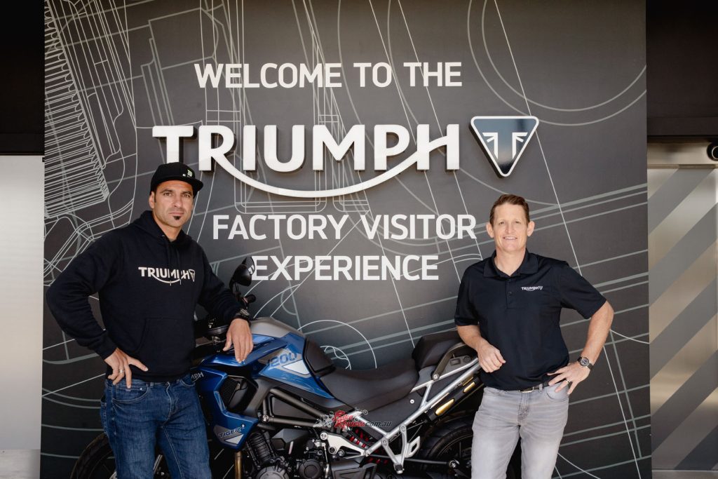 The greatest motocross rider of all time, Ricky Carmichael, and five-time enduro world champion Iván Cervantes, spent the last week with the Triumph motocross and enduro team in the UK.