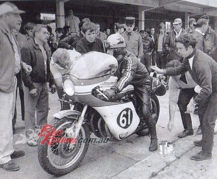 Michael Rougerie in the pits with Christian Vilaseca in 1969.