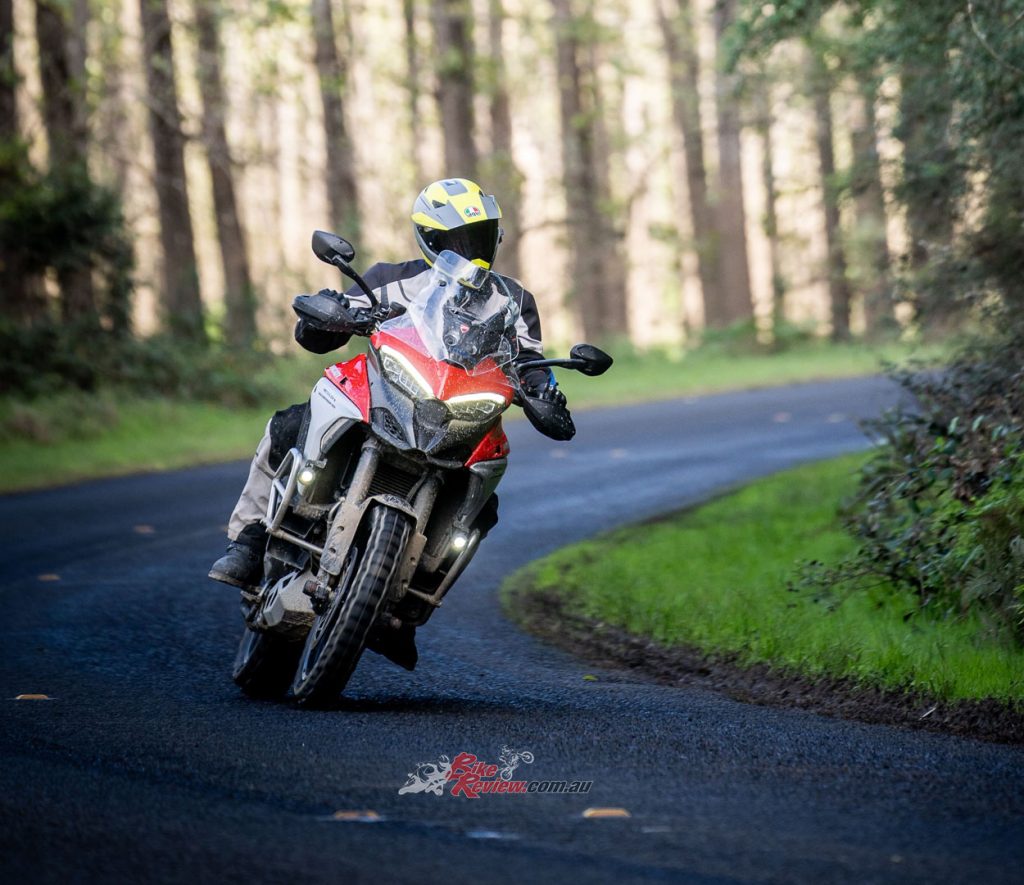 "The speed through the bends is surprising and a good rider would keep with sportsbikes no problem."