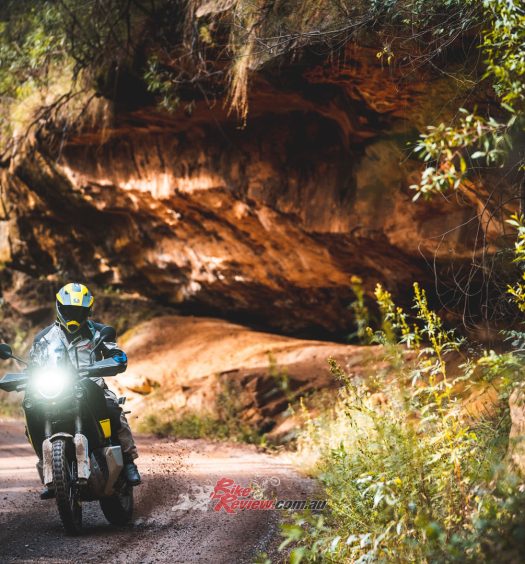 "The Husky’s v-twin 71kW and 100Nm engine performance is all you'd ever need off road and pulls hard and smoothly pretty much anywhere in the rev-range."