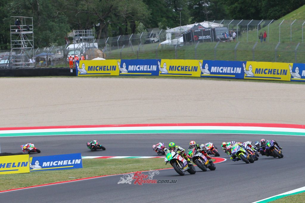 Mantovani was disqualified after MotoE officials found his tyre pressures to be too low, Eric Granado (LCR E-Team) to the podium.