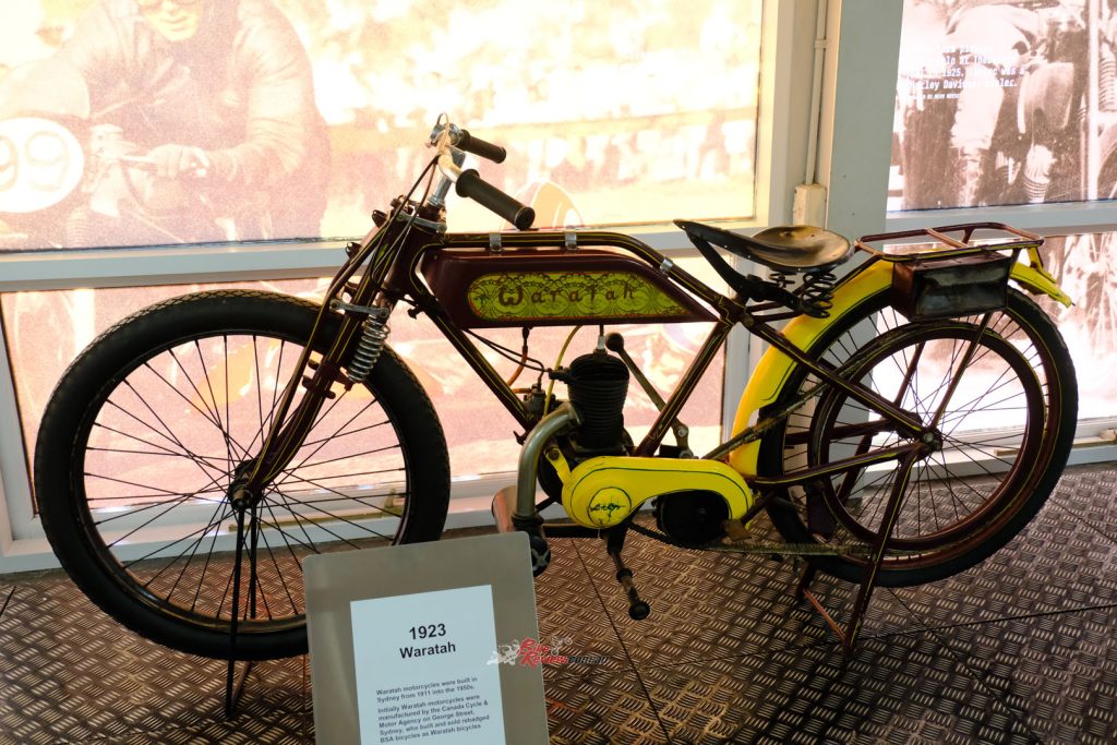 This Australian-built 1923 Waratah is a perfect example of the kinds of motorcycles made in this country. It has an imported motor, but the frame and ancillaries were all Australian.