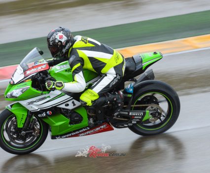 Even when you're freezing cold and wet you have to push through to enjoy the ride on a WorldSBK championship winning machine...