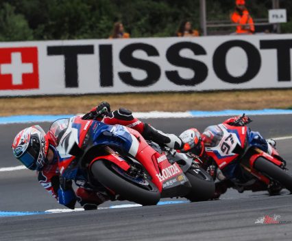 Vierge overtook Lecuona in the closing stages of the 21-lap race to claim his first top five result in WorldSBK, finishing just a tenth ahead of his teammate.
