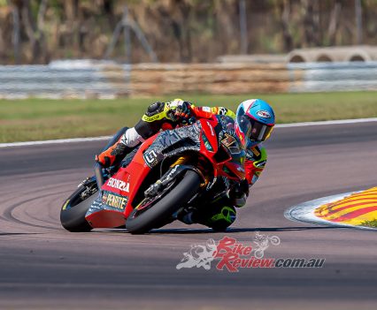 Darwin also saw a joyful and resurgent Penrite Honda Troy Herfoss well involved, taking second overall on his CBR1000RR for a very-much welcomed return to the ASBK podium.