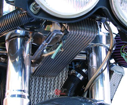 Third radiator made from auto trans cooler.