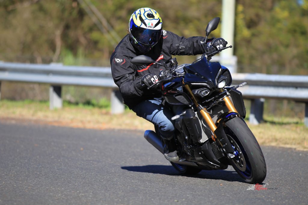 "In terms of grip, the Bridgestone S22 do an awesome job of handling daily riding with the occasional trip through the twisties on the weekend."