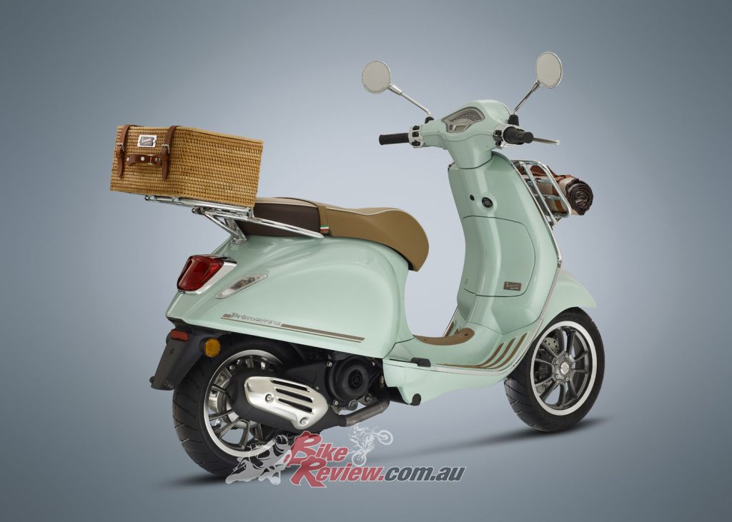 Vespa have kept their chassis setup simple with a conventional sheet metal body with welded reinforcements, echoing that of the original Vespas.
