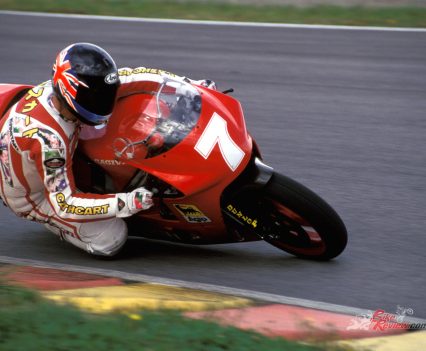 Alan reported that he had to wrestle the Cagiva V592 side to side through the corners more than the championship winning NSR500.