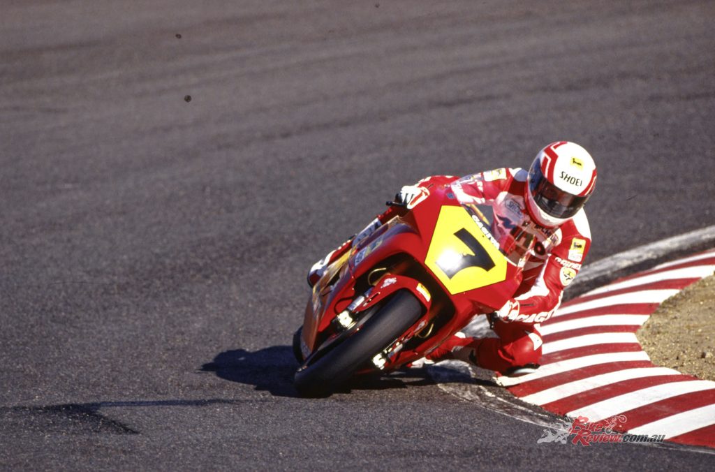After initially struggling to even qualify for a 500GP grid, the Cagiva gradually improved relative to the works Japanese machines.