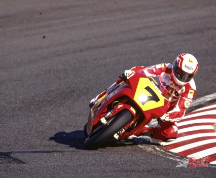 After initially struggling to even qualify for a 500GP grid, the Cagiva gradually improved relative to the works Japanese machines.