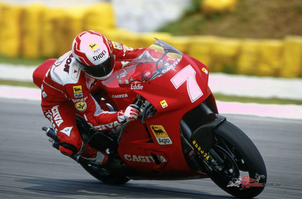 Eddie was a master of his craft, being able to tame the wild Cagiva V592 on a patchy track was proof of that...