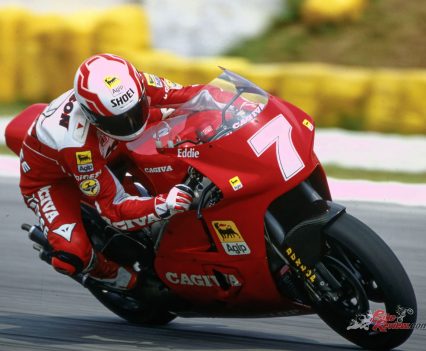 Eddie was a master of his craft, being able to tame the wild Cagiva V592 on a patchy track was proof of that...