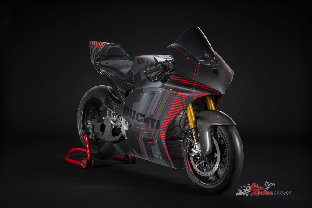 Ducati presents the technical details of the "V21L" prototype, the first electric motorcycle from the Bologna-based manufacturer.