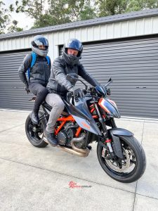 Pillion grab handle accessory.