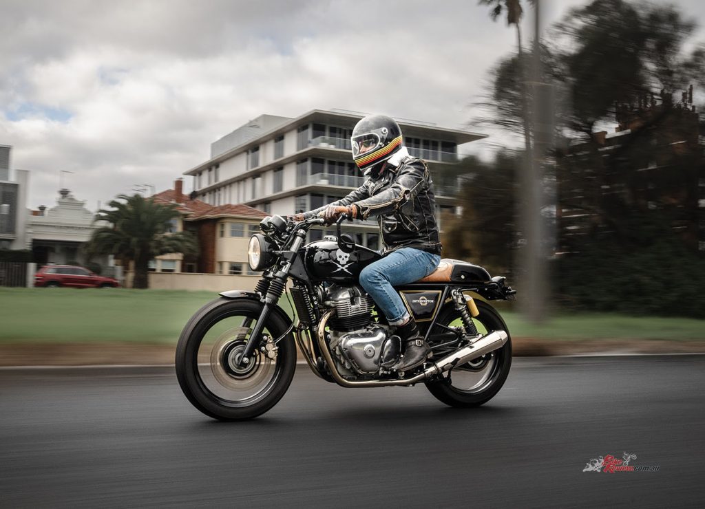 Chris purchased a new Royal Enfield Interceptor 650 back in 2020 and with the help of Midlife Cycles he set to work straight away customising it to suit his Rocker Style.