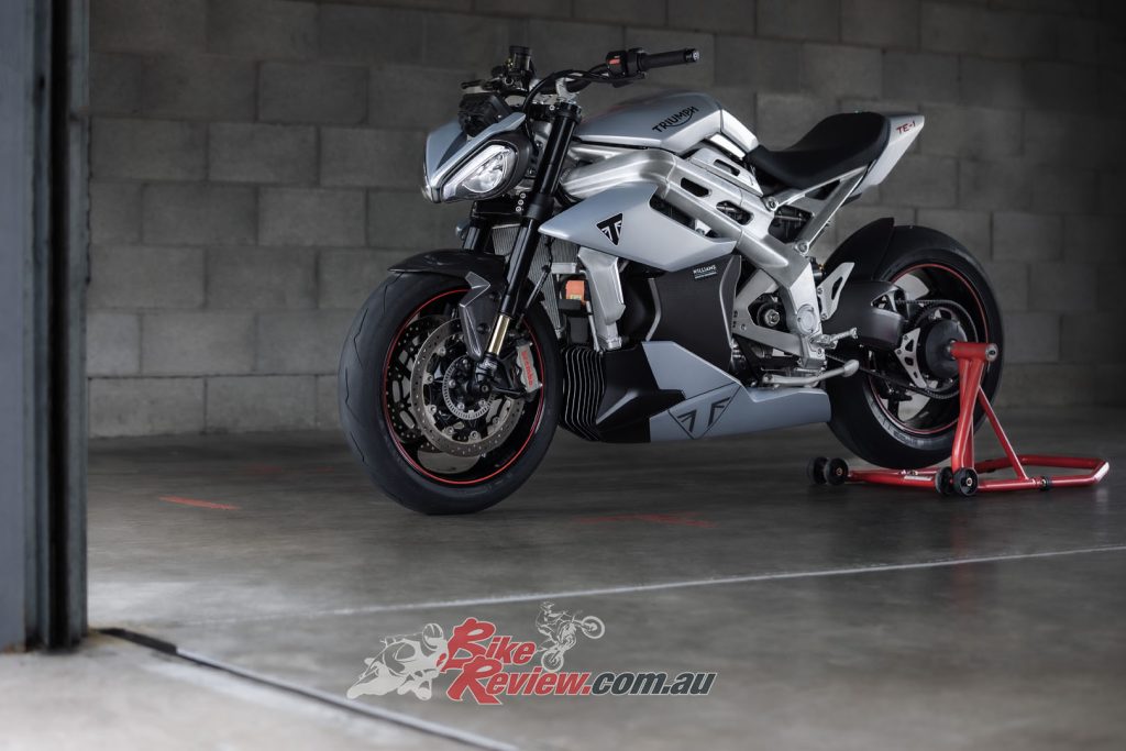 With an overall weight of 220kg (485lb), the TE-1 prototype is lighter than the equivalent electric bikes available currently, by up to 25 per cent.