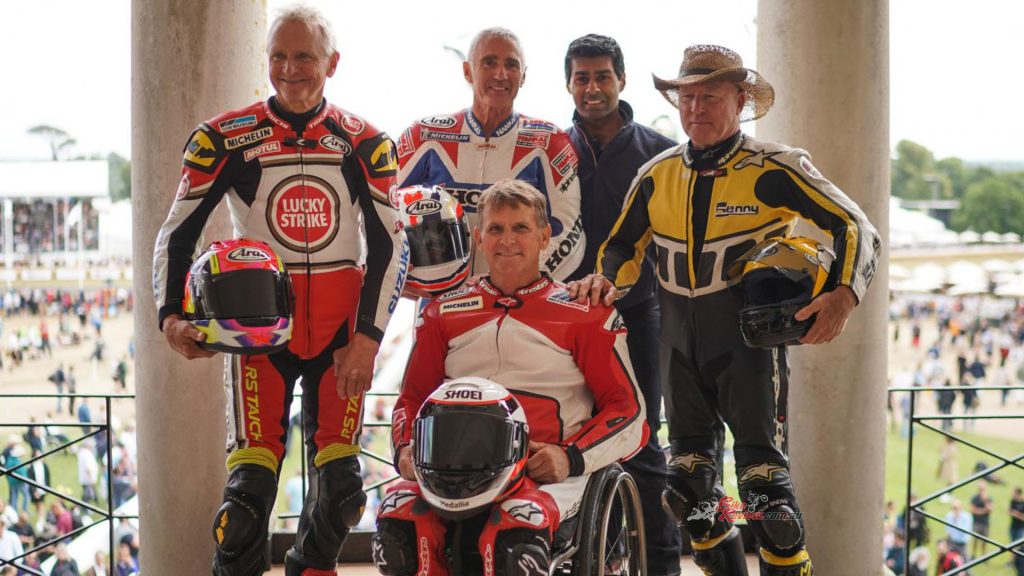 Wayne rode up the hill alongside some former rivals and fellow Legends: Kevin Schwantz, Mick Doohan, Kenny Roberts and Dani Pedrosa.