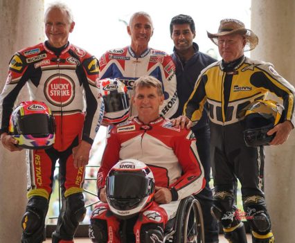 Wayne rode up the hill alongside some former rivals and fellow Legends: Kevin Schwantz, Mick Doohan, Kenny Roberts and Dani Pedrosa.