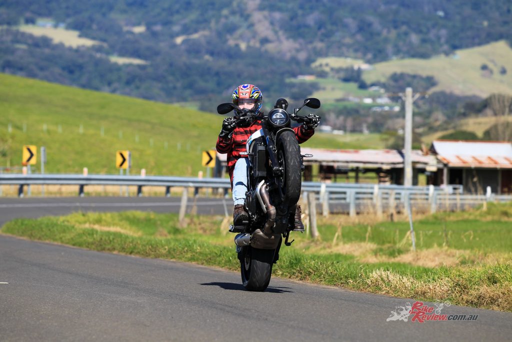 Despite being Learner approved, Luca had no trouble getting the bike up on the rear wheel. No wonder the XSR's brother, the MT-07, is a popular choice for stunt riders!