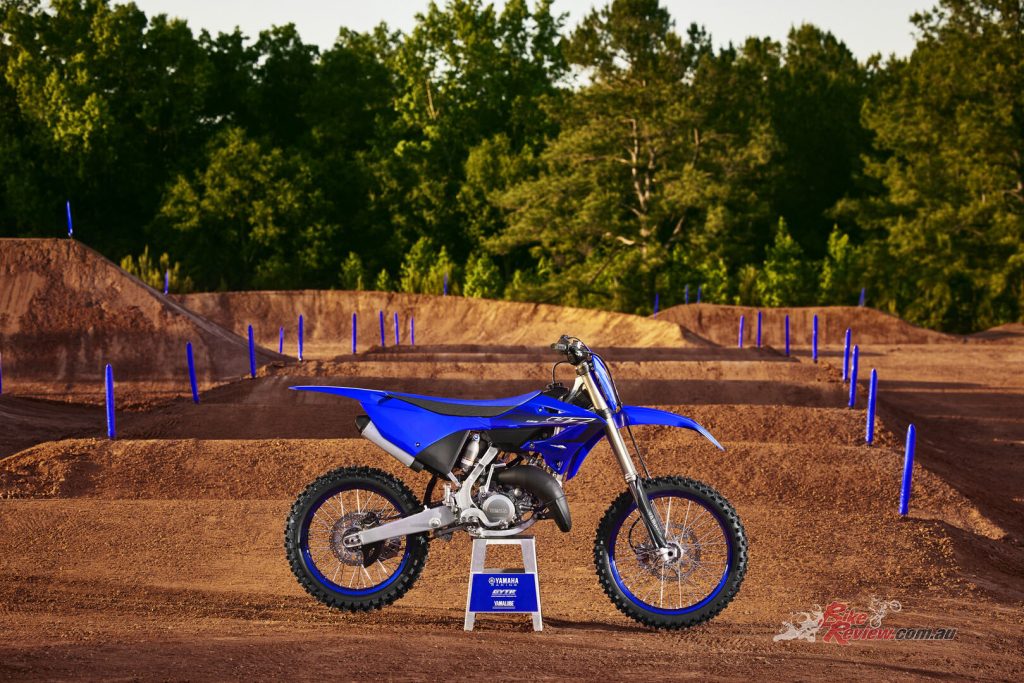 The 2023 YZ250 retains the fast and fun liquid-cooled YPVS-equipped 249cc twostroke powerplant.