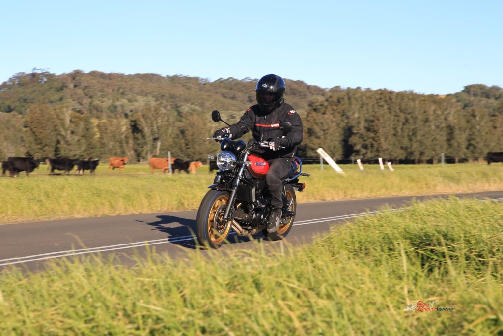 Despite being mildly out-dated on paper, Zane says that the Z650RS is still awesome to ride...