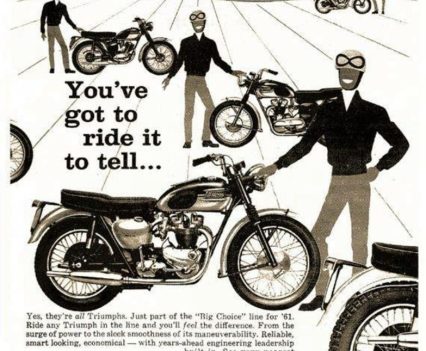 Original Triumph Bonneville advert.