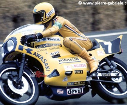 The first FIM Endurance title-winning Godier & Genoud Kawasaki wasn’t green, but yellow, in deference to Michelin which picked up their tyre budget.