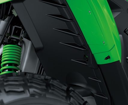 Independent A-arm front suspension with preload adjustable shock absorbers.