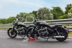 "A quintessential cruiser, Royal Enfield say the Super Meteor 650 combines uncluttered controls and instrumentation with relaxed rider ergonomics."