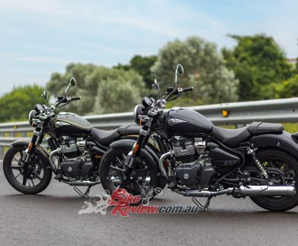 "A quintessential cruiser, Royal Enfield say the Super Meteor 650 combines uncluttered controls and instrumentation with relaxed rider ergonomics."