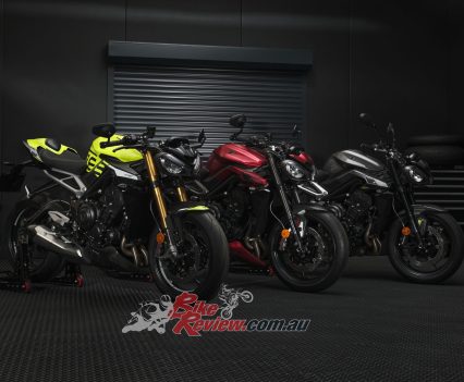 Three models are on offer for the 2023 Triumph Street Triple 765 range! Check them all out below.