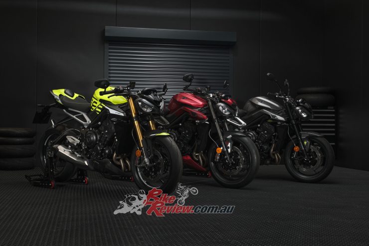 Three models are on offer for the 2023 Triumph Street Triple 765 range! Check them all out below.