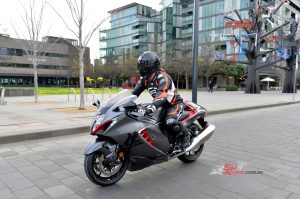 The list of new or updated features on the latest 1340cc Euro 5-compliant Hayabusa is lengthy, but it includes the latest version of Suzuki’s Intelligent Ride System (S.I.R.S).