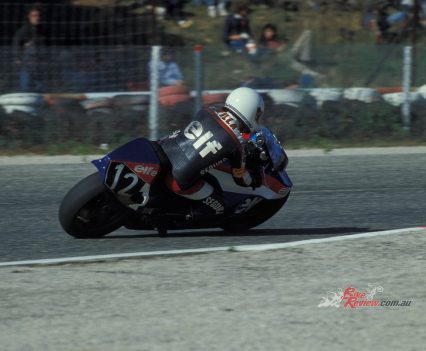 In 1982-83 the radical ELFe (for Experimental) Honda-powered racer had been one of the front runners in the long distance classics. Seen here at the Bol d'Or.