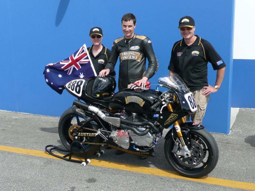 Craig McMartin with Barry and Ken at Daytona, USA.