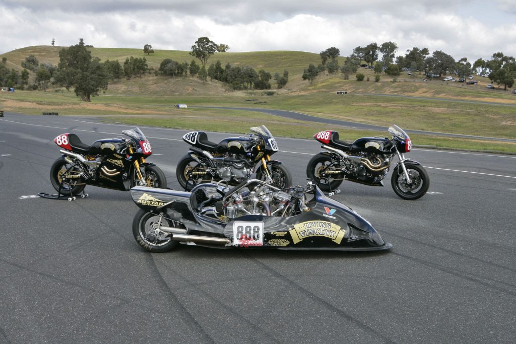 The sidecar was the first to appear at the track, in 2003, followed by the solo bikes from 2007.