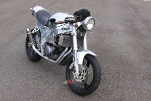 Andrew’s 1998 Yamaha SZR660 is certainly a one of a kind build and draws attention everywhere he goes.