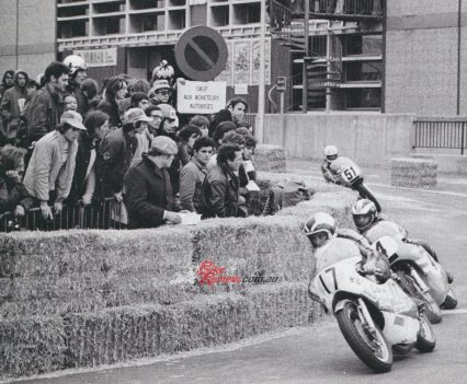 Simmonds leads Phil Read and Mick Grant in 1972.